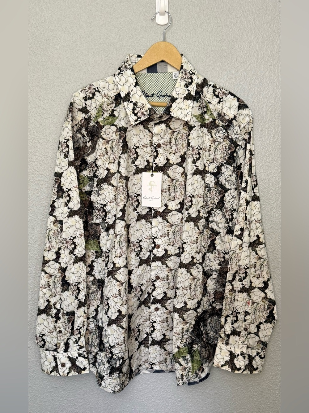 NWT Robert Graham | Golden Tunnel Long Sleeve Button Down Shirt | Size 4XL